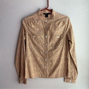 Marc Jacobs Floral Long Sleeve Button Down Blouse